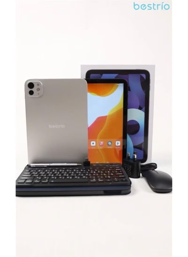 BESTRIO تابلت S11 10.1" 5G أندرويد 13، 8 جيجابايت رام 512 جيجابايت تخزين، ثماني النواة 2.0 جيجاهرتز، يشمل لوحة مفاتيح وفأرة، كاميرتان مزدوجتان، شحن سريع، تابلت للإنتاجية والترفيه للعمل والدراسة - Image 1